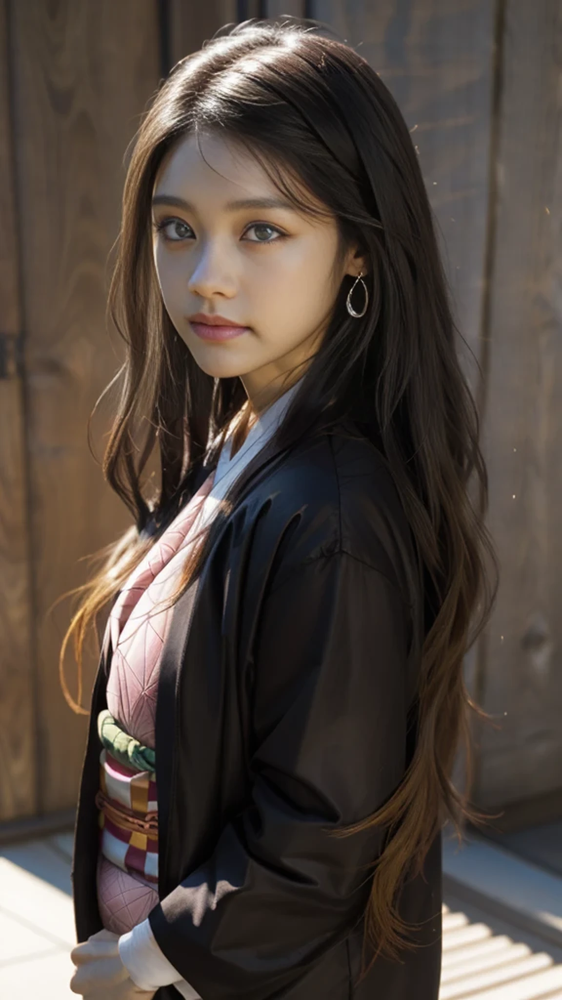 Cute Japanese woman, (16 years old), (Very cute face: 1.3), White moist skin, Looking at the camera, Melancholy expression,
BREAK,
Idol,
BREAK,
(Wearing cute kimono: 1.3), (Highly revealing kimono), Very large earrings, Short length,
BREAK,
(Fighting pose: 1.3),
BREAK,
(Long hair), (Pink hair: 1.2), (Wavy hair), (Gradient hair: 1.3), (Red hair at the ends),
BREAK,
(Realistic: 1.3), Masterpiece, Perfect lighting, (Ultra-high resolution), (8K), (Very detailed: 1.4), (From the front), (Full body: 1.4), (Symmetrical: 1.2),
BREAK,
(Shibuya city in Japan: 1.2),
BREAK,
(Demon Slayer: 1.4),
BREAK,
(Kasumi Arimura: 1.4),