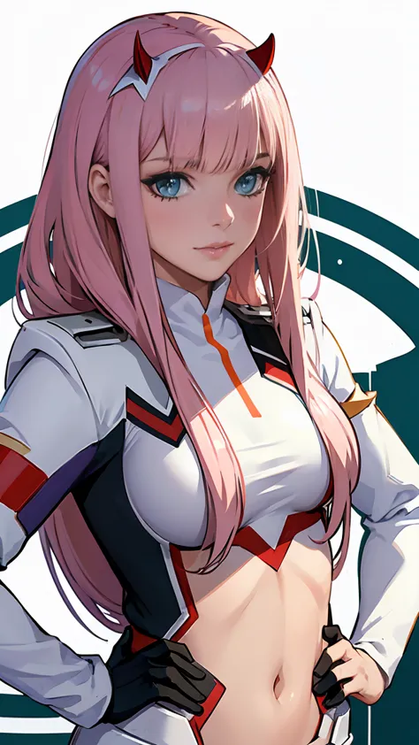 very detailed background, masterpiece, best quality, 1 girl, solo, ((masterpiece, best quality)), best aesthetics, zero two, , (...