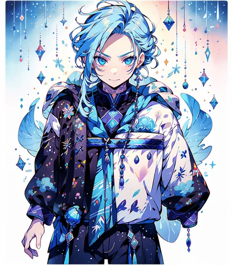 masterpiece, super high quality, ( 非常にdetailedなオリジナルイラスト),1 person,ice princess,around the ice, frosty theme,( 輝く黄colorい目:1.2), ...