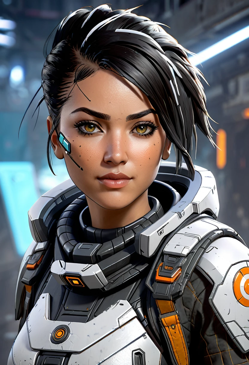 Beautiful neofuturistic woman, Same Ol’ Mistakes, Apex Legends character concept, bestselling character art poster art,detailed,, CGSociety, trending on artstation matte painting, 4k, best of each