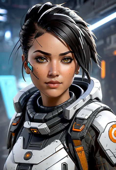 beautiful neofuturistic woman, same ol’ mistakes, apex legends character concept, bestselling character art poster art,detailed,...