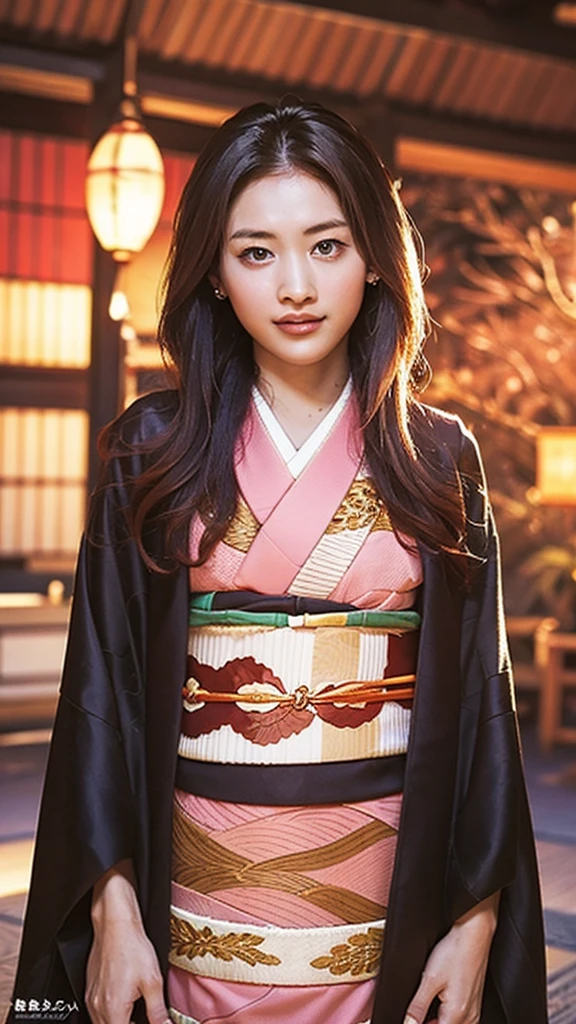 Cute Japanese woman, (16 years old), (very cute face), white moisturized skin, looking at the camera, melancholy expression,
BREAK,
Idol,
BREAK,
(wearing cute kimono: 1.3), (highly revealing kimono), very large earrings, short length,
BREAK,
(long hair), (pink hair: 1.4), (wavy hair), (gradient hair: 1.3), (red hair at the end),
BREAK,
(realistic: 1.3), masterpiece, perfect lighting, (ultra-high resolution), (8K), (highly detailed: 1.4), (from the front), (full body: 1.4), (symmetrical: 1.2), (one shot),
BREAK,
(Shibuya city in Japan: 1.2),
BREAK,
(Demon Slayer: 1.4),
BREAK,