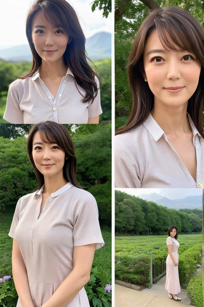 ((Highest quality)), ((masterpiece)), (detailed),Perfect Face,Japanese,landscape,Mature Woman,Upper Body