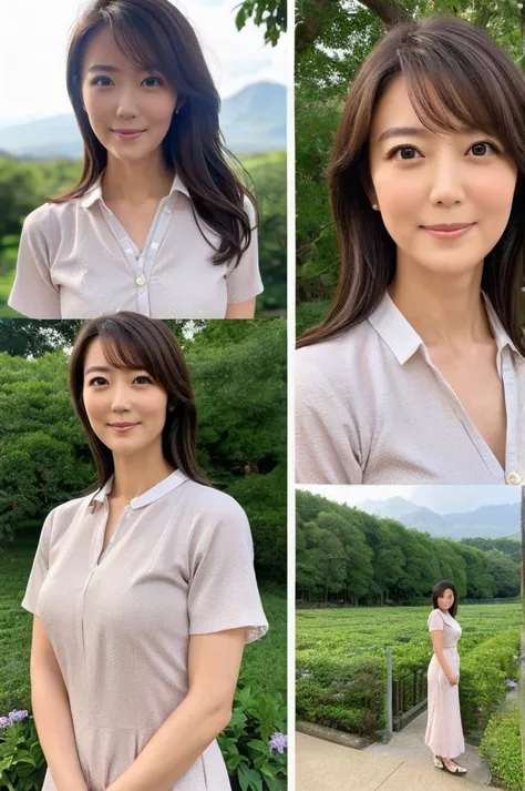 ((highest quality)), ((masterpiece)), (detailed),perfect face,japanese,landscape,mature woman,upper body