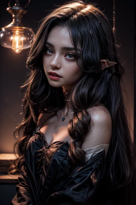 vampire girl , masterpiece, ,(solo:1.1), a perfect face, (vivid lighting:1.2),beautiful detail eyes, extremely detailed face, pe...