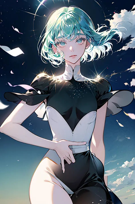 land of the lustrous ( anime ) ，the skin of the body is like a jewel ，the appearance of chipping ， transparency ，glossy feel ， m...