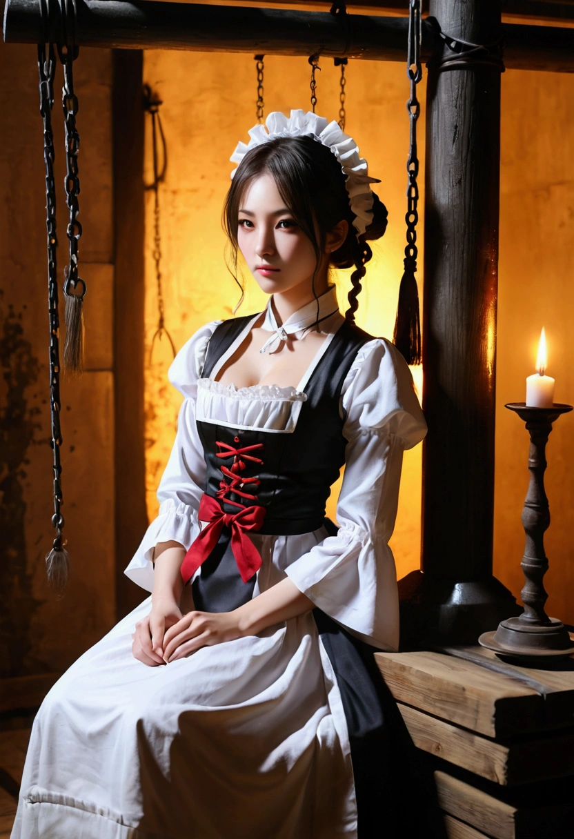 Landscape 、Torture chamber,1gril、Beautiful woman、Maid clothes