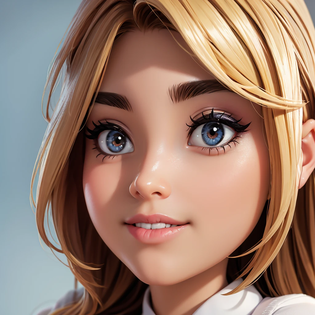 a close-up of&#39;une femme aux longs cheveux blonds tenant une tasse, un rendu 3D inspiré de WLOP, trend on the CG company, Art conceptuel, nice 3D rendering, tendance sur cgstation, soft 3D rendering, beautiful Elsa, beautiful work of&#39;digital art, 8k 3D rendering character art, superb 3D rendering, le style de WLOP