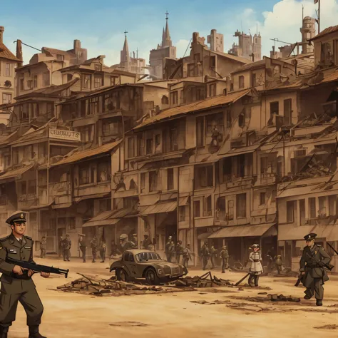 sole, german, second war, world war, germany, militar, blacksad, smilling face, dirt, undoing,destroyed city, terror, animadas, ...