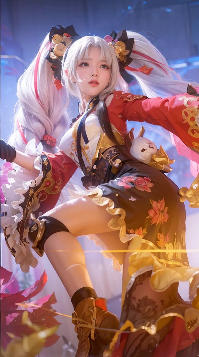 Walnut,vampire,assassin,charming,Mature,sexly,thin,Qi bangs,long hair,AntennaBangs,double tail,高double tail,Bangs cover one eye,frightened,angry,Smile,blush,red nose,drunk,eyes straight,exquisite eyes,red lips,perfect face,Cross your arms across your chest,Dark Skin,dynamic poses,fighting stance,near,school swimsuit,damaged clothing,cloak,leather skirt,Black,,Spandex gloss,Laser reflective material,Detail background,Bubble angry,bubble blush,heart-shaped,notes,Q version,official art,lifelike,movie angle,Dynamic angle,Horizontal viewing angle,depth of field,movie lighting,colorful,PBR rendering+supE pull,32K,High resolution,high quality,beautiful wallpaper,a white hair、Close-up of woman wearing white mask, beautiful figure painting, Guweiz, Gurwitz style artwork, White-haired God, author：Yang Jie, Epic and beautiful character art, Stunning character art, author：Fan Qi, by Wuzhun Shifan, pixiv art station street Guweiz, single ponytail, insult, high ponytail, tall figure, long legs, (sleeveless lace shirt), (shorts), (striped )), ((striped )), Walk, elegant, dignified, feminine, beautiful curves, sweet smile, Strong sense of detail and layering, colorful, Has a unique texture, rich and colorful, Color harmony, vivid, design art, 16K, super detailed, {{illustration}}, {extremely delicate and beautiful}, {Exquisite surface treatment}, super detailed, Exquisite glowing eyes, {{movie lighting}}, Extreme light effects, model: Realism, CFG size: 12, Laura: Bright texture (1.35), high quality, masterpiece, Exquisite facial features, Delicate hair depiction, Detailed depiction of eyes, masterpiece, best quality, Ray tracing, Extremely detailed CG unified 8K wallpaper, masterpiece, best quality, (1 girl), perfect female figure, (((White tight T-shirt))), beautiful eyes, (delicate face), BlackShort hair, hair tied up, Light blue hairpins, (White skin), (best lighting), (Super intricate details), 4K unified, (super detailed CG), Showing white legs, , hot pants, shorts,best quality, High resolution, sup