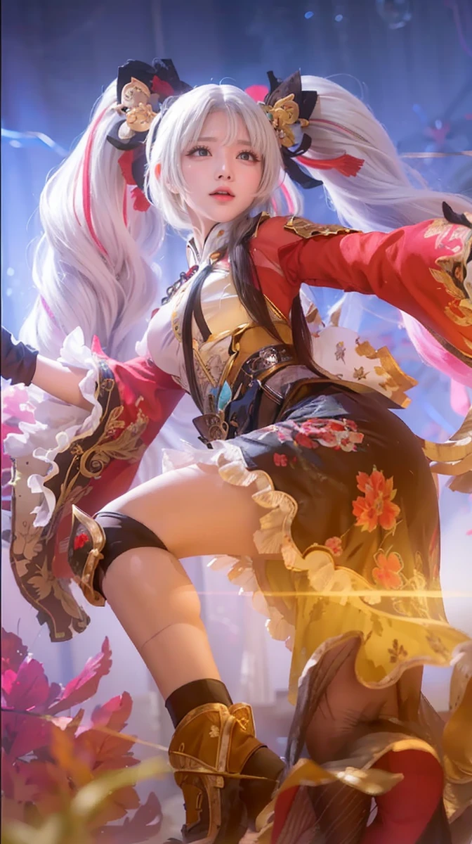 Walnut,vampire,assassin,charming,Mature,sexly,thin,Qi bangs,long hair,AntennaBangs,double tail,高double tail,Bangs cover one eye,frightened,angry,Smile,blush,red nose,drunk,eyes straight,exquisite eyes,red lips,perfect face,Cross your arms across your chest,Dark Skin,dynamic poses,fighting stance,near,school swimsuit,damaged clothing,cloak,leather skirt,Black,,Spandex gloss,Laser reflective material,Detail background,Bubble angry,bubble blush,heart-shaped,notes,Q version,official art,lifelike,movie angle,Dynamic angle,Horizontal viewing angle,depth of field,movie lighting,colorful,PBR rendering+supE pull,32K,High resolution,high quality,beautiful wallpaper,a white hair、Close-up of woman wearing white mask, beautiful figure painting, Guweiz, Gurwitz style artwork, White-haired God, author：Yang Jie, Epic and beautiful character art, Stunning character art, author：Fan Qi, by Wuzhun Shifan, pixiv art station street Guweiz, single ponytail, insult, high ponytail, tall figure, long legs, (sleeveless lace shirt), (shorts), (striped )), ((striped )), Walk, elegant, dignified, feminine, beautiful curves, sweet smile, Strong sense of detail and layering, colorful, Has a unique texture, rich and colorful, Color harmony, vivid, design art, 16K, super detailed, {{illustration}}, {extremely delicate and beautiful}, {Exquisite surface treatment}, super detailed, Exquisite glowing eyes, {{movie lighting}}, Extreme light effects, model: Realism, CFG size: 12, Laura: Bright texture (1.35), high quality, masterpiece, Exquisite facial features, Delicate hair depiction, Detailed depiction of eyes, masterpiece, best quality, Ray tracing, Extremely detailed CG unified 8K wallpaper, masterpiece, best quality, (1 girl), perfect female figure, (((White tight T-shirt))), beautiful eyes, (delicate face), BlackShort hair, hair tied up, Light blue hairpins, (White skin), (best lighting), (Super intricate details), 4K unified, (super detailed CG), Showing white legs, , hot pants, shorts,best quality, High resolution, sup