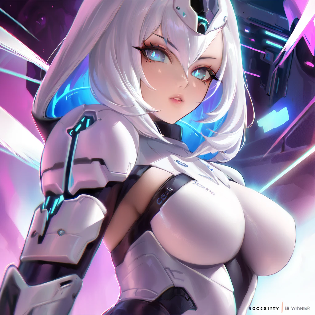 a close up of a woman in a futuristic suit holding a helmet, cyberpunk art by Ross Tran, cgsociety contest winner, digital art, portrait armored astronaut girl, ross tran 8 k, detailed sci-fi art, portrait anime space cadet girl, high quality digital concept art, in white futuristic armor, sci fi artwork, beautiful sci fi art, sci fi art, full body shot 