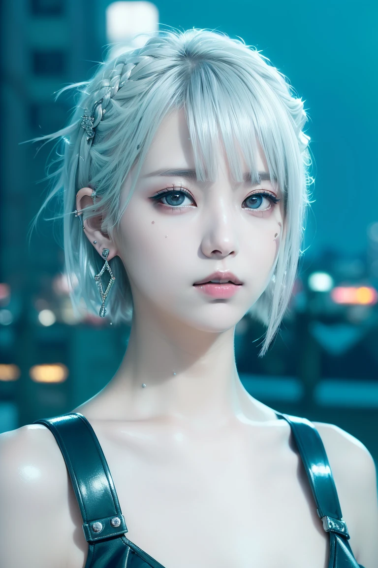 ((rooftop building: 1,3)), ((german_punk, alone, Medium shot, Rooftop walk in Harajuku, ((nighttime)), blur, neon light, Rainbow eyes, starry sky, silver hairเรืองแสง, White eyebrows, shiny hair, (silver hair), Earring, good, decorations, smooth dull, Busy-eyed, Background blur, blur, decorationsผม, stare, short hair, Portrait, Side Lock Take a break ((girlสวีเดน, white skin, white people)),((Women&#39;s work clothes:1.3)), Take a break (girl: 1. 1),(charm: 1. 3),(nighttime),(Model: 1.3)),Take a break ((earring, ring)), cowboy shoot,((Tall person)),((robot)),((look up)),((top view:1. 3)), from above, looking at camera,((event companion)),(not wearing clothes)) not wearing underwear))、hip、bottom、bend、((see pussy)), ((Spread your legs)), ((Small tits)), ((small breasts)), ((Flat chest))