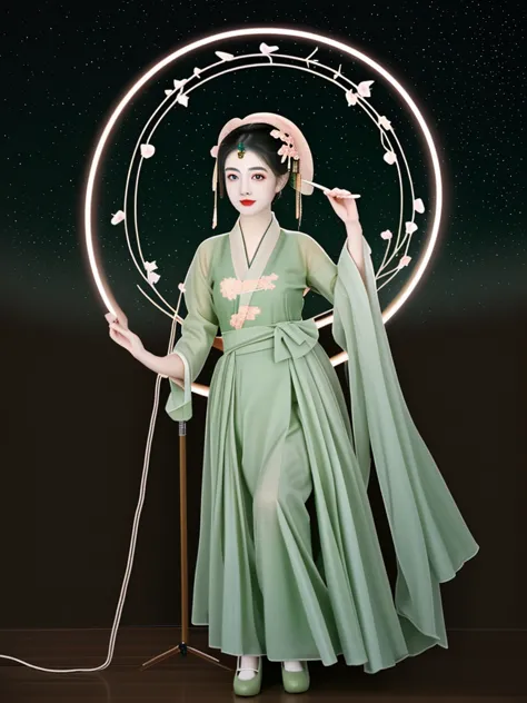 xingxian，apricot，apricot blossoms on the head，apparition，dryad，green makeup jadeite，dan face sai rouge。the starry eye is still b...