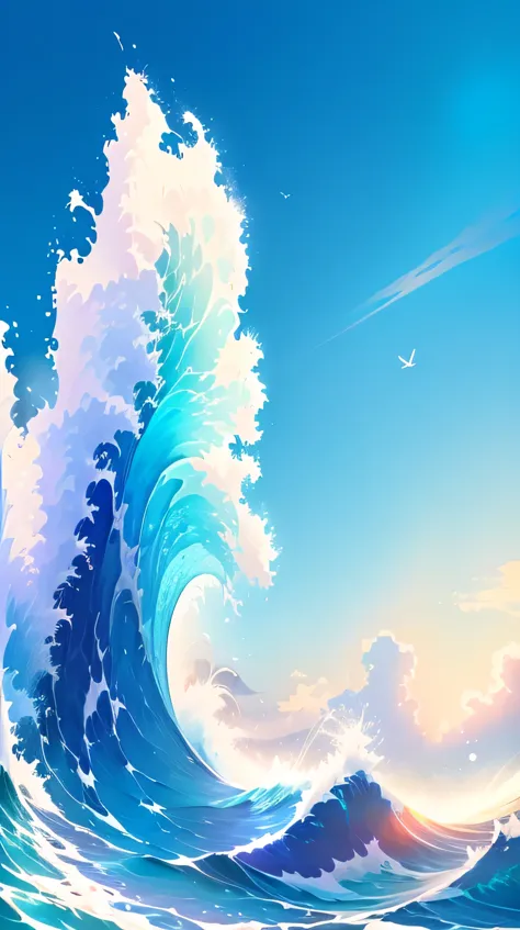 Japanese cartoons, ocean, Sky, sun, Sea, Waves, Seagull, Seagull, Seagull,, Japanese cartoons background, Steamwave ocean, wild ocean background, Japanese cartoons background technology, Vaporwave surreal ocean, ocean background, wallpaper Japanese cartoons blue water, Clouds and waves, Ocean in the background, dream wave aesthetic, Waves, background technology, Big Wave