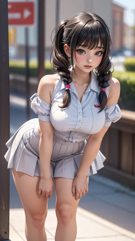 full body,high school girl,(leaning forward:1.2),(random hairstyle),(highest image quality,(8k), ultra-realistic, best quality, ...