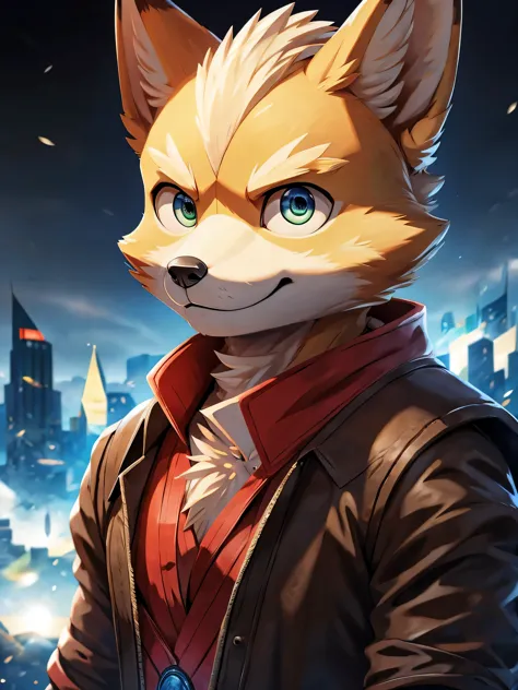 Very beautiful furry art, FursonaArt, Official Art, Eye-catching, detailed art, Fantasy Portrait, (((Fox McCloud))), Very captiv...