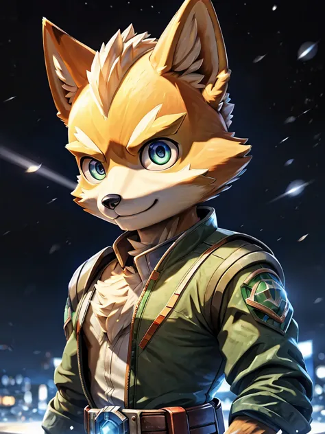 very beautiful furry art, fursona art, official art, eye-catching, detailed art, fantasy portrait, (((fox mccloud))), (star fox)...