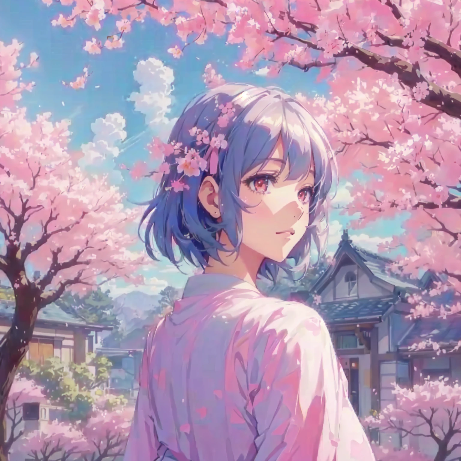 anime girl in pink dress in front of a cherry tree, anime style digital art, 4k anime art wallpaper, 4K anime art wallpaper, 4K anime-style, cute anime art style, detailed anime digital art, cute anime style, cute anime portrait, cute anime, anime wallpaper 4k, cute anime artwork, anime wallpaper 4k, 8K anime art wallpaper