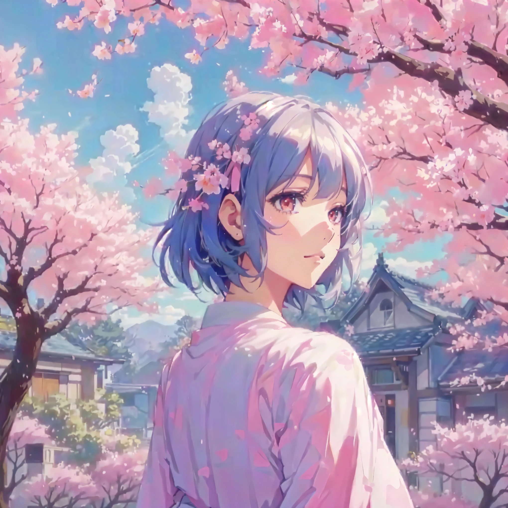 anime girl in pink dress in front of a cherry tree, anime style digital art, 4k anime art wallpaper, 4K anime art wallpaper, 4K anime-style, cute anime art style, detailed anime digital art, cute anime style, cute anime portrait, cute anime, anime wallpaper 4k, cute anime artwork, anime wallpaper 4k, 8K anime art wallpaper