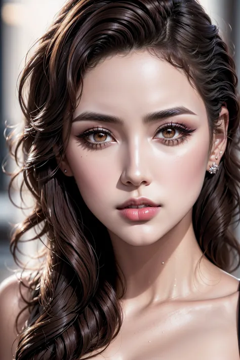 photorealistic Realism 8K Quality, ((1Beauty woman 24 yo)), Beautiful face, best high quality real texture skin, (A woman with v...