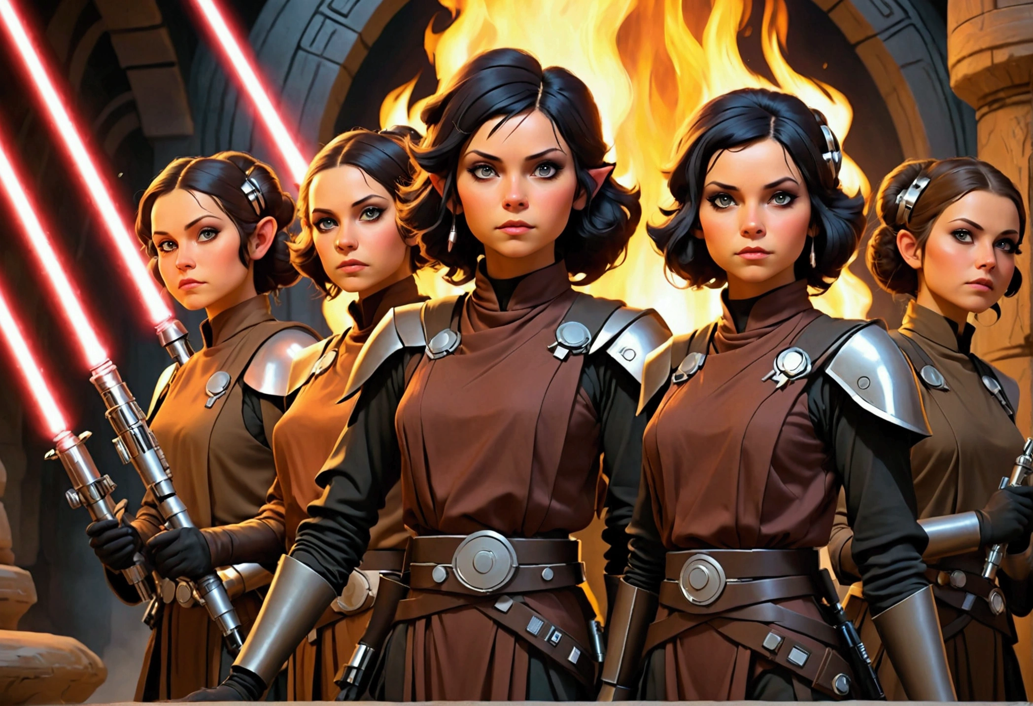 Star Wars Acolyte) A group of lesbian space witches (not the hot kind -  SeaArt AI