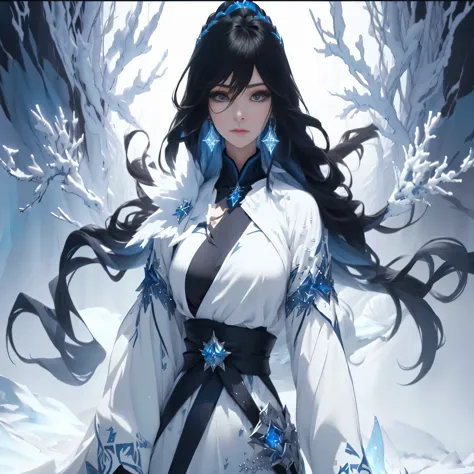 create a character named fubuki for an rpg. she is a beautiful and powerful ice sorceress with a tight, athletic body. fubuki ha...