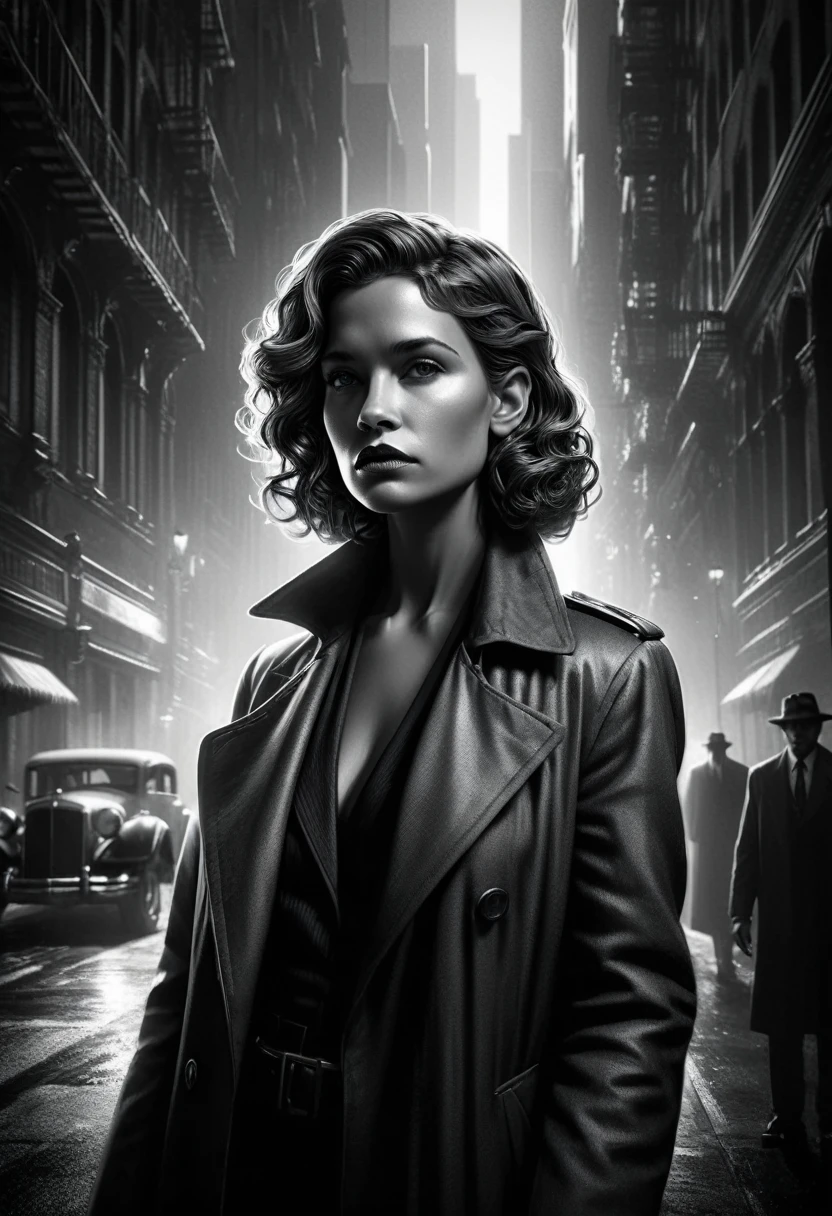 noir detective in Los Angeles,, polarized light, concept art, digital art, highly detailed, intricate, sharp focus, trending on artstation, art by artgerm and greg rutkowski and alphonse mucha 