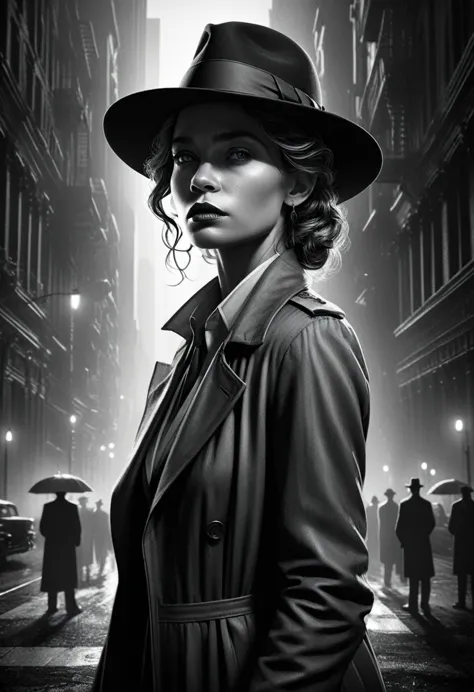 noir detective in Los Angeles,, polarized light, concept art, digital art, highly detailed, intricate, sharp focus, trending on ...