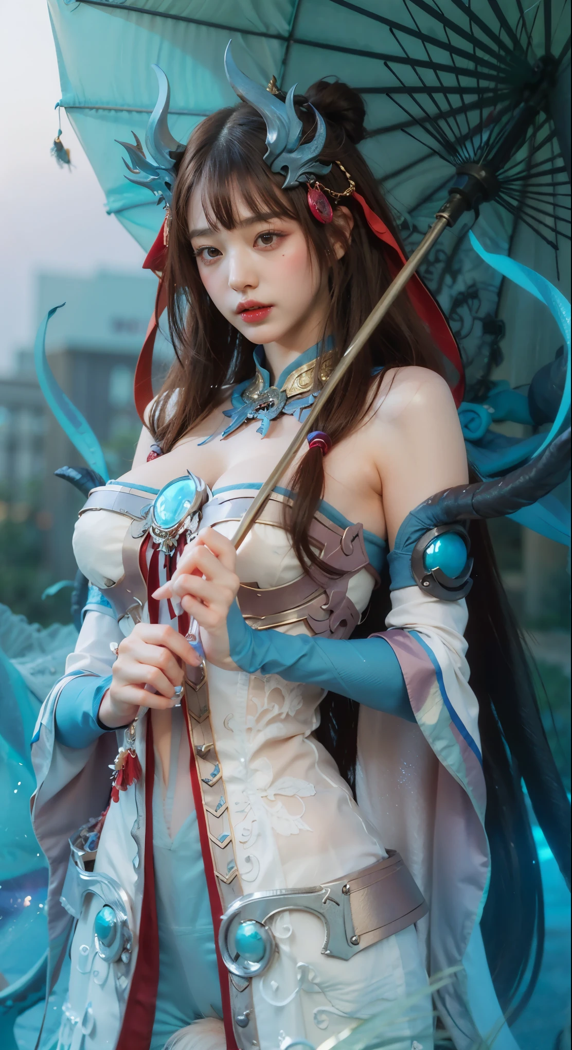 close up of a girl or woman (K-Pop idol), detailed hair , big booobs ,  shadowbringers cinematic, 4 k detail fantasy, a beautiful fantasy empress, game cg, xianxia fantasy, xianxia hero, 2. 5 d cgi anime fantasy artwork, cinematic goddess close shot, ruan jia and artgerm, wow 4 k detail fantasy, hyper-detailed fantasy character, high definition, hyper- detailed,perfect, fantastic, detailed facial and body skin texture, detail vagina (pussy), detail eyes, detailed everything, hyper ultra realistic.