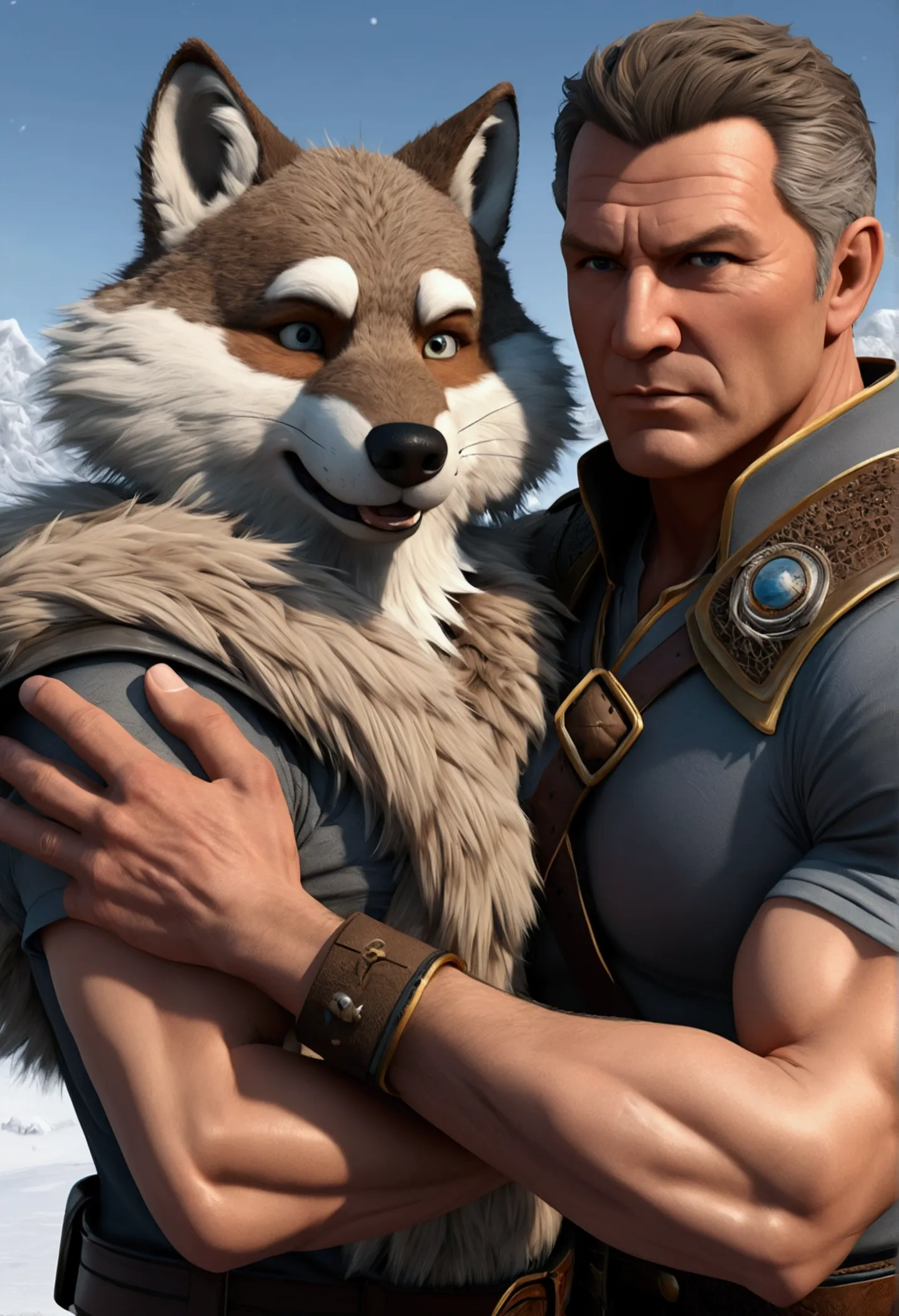 (photorealistic:1.4), 8k, (masterpiece), Best Quality, of the highest quality, (highly detailed fur:1.5), (detailed muscles:1.4), (detailed face:1.5), (realistic eyes), original, High resolution, unparalleled masterpiece, ultra realistic 8k, perfect work o...