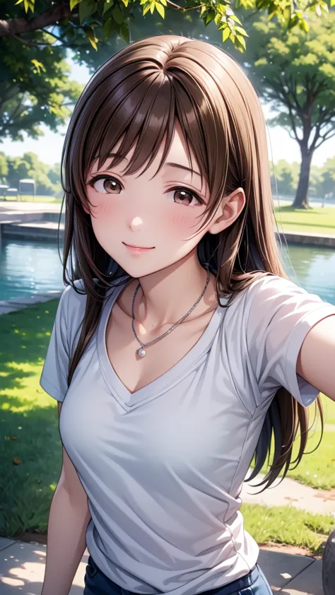 highest quality、high resolution、high definition、hd、sports gym、(nitta minami、long hair、medium chest、brown hair、brown eyes、glossy ...