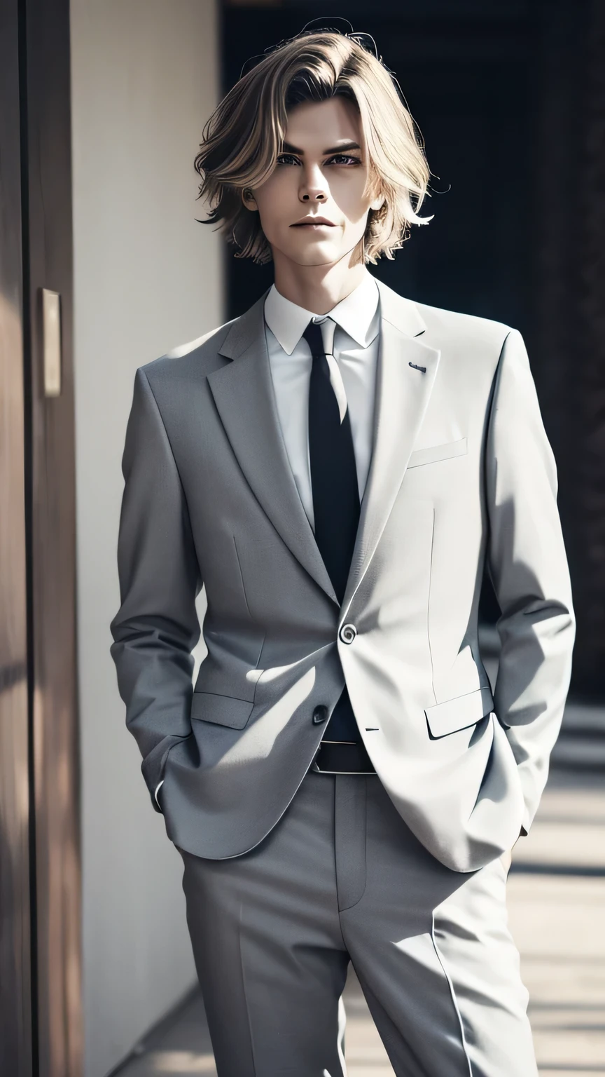 Suit　Blonde　Japanese　suit　Slender