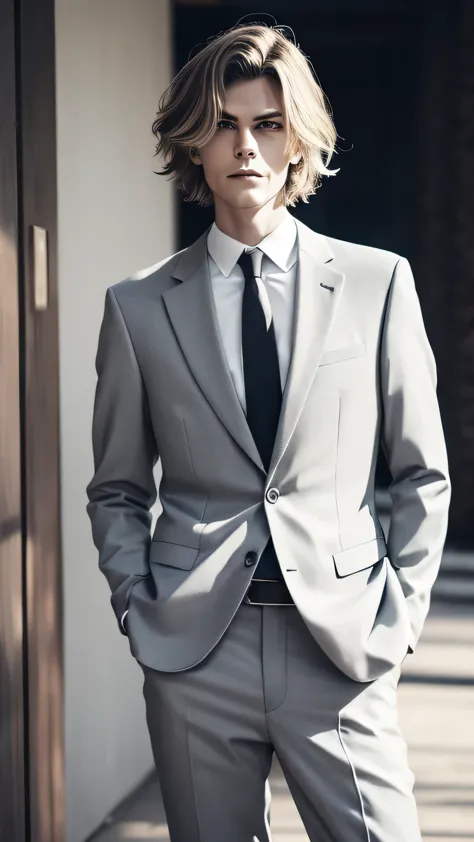 suit　blonde　japanese　suit　slender