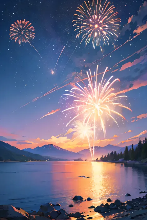 ((Landscape only))、Fireworks in the night sky