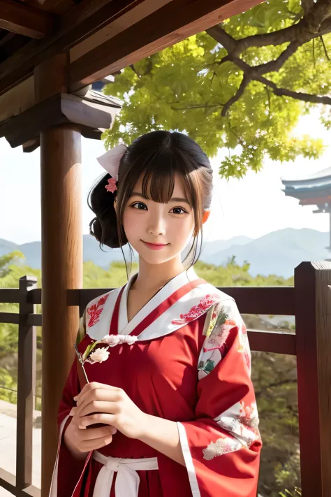 Shrine maiden、beautiful girl、Beauty、cute、beautiful