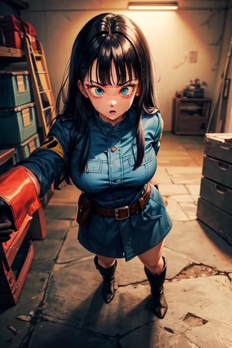 masterpiece, highest quality,  unreal engine,  super resolution,  very detailed, 

beautiful woman, may, alone, uniform, black h...