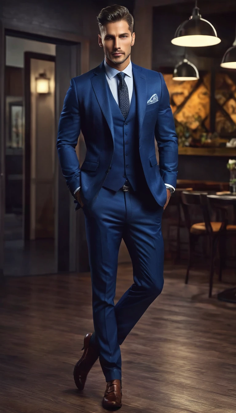 ((a handsome man, male model modern clothing, Full length portrait: 1.5)), (Best Quality, 4k, 8k, High resolution, masterpiece: 1.2), ultra detailed, (realist, photorealist, photorealist : 1.37), HdR, HD, studio lighting, Ultrafine paint, sharp focus, Physically based representation, extremely detailed description, professional, vivid colors, bokeh, dramatic lighting, cinematographic composition