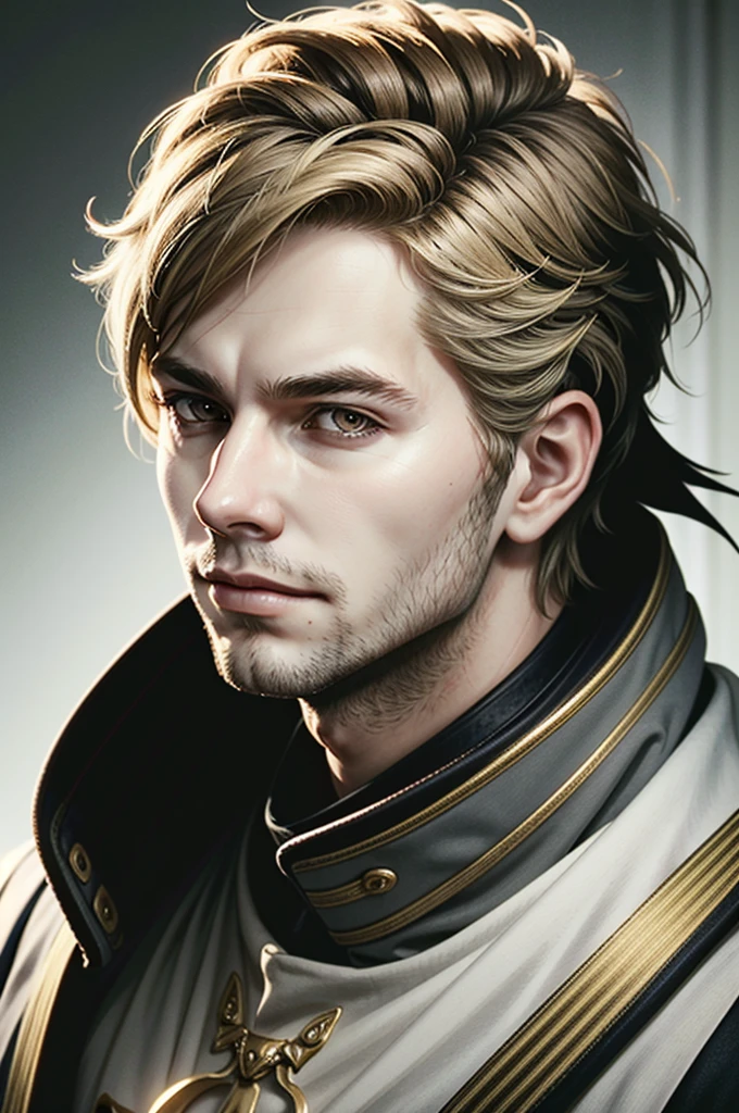 ((ultra detailed, masterpiece, best quality))
DAICullen, 1boy, solo, blonde hair, brown hair, portrait