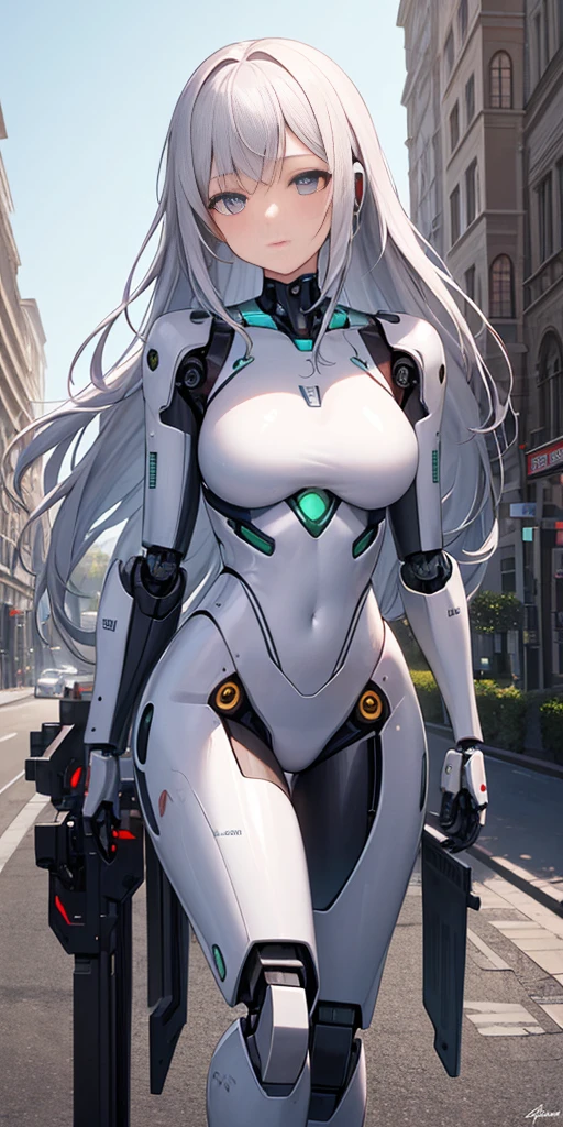 There is a woman in a robot suit posing next to an ancient building, Beautiful white girl half cyborg, Cute cyborg girl, Beautiful girl cyborg, Perfect Robot Girl, Cyborg girl, Young cyborg grady, Beautiful Female Robot, Beautiful robot woman, cyborg girl, perfect cyborg female, porcelain cyborg, Female robot, Beautiful cyborg images