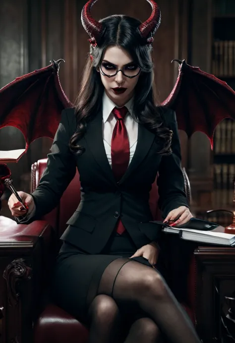 a demonic succubus lawyer woman