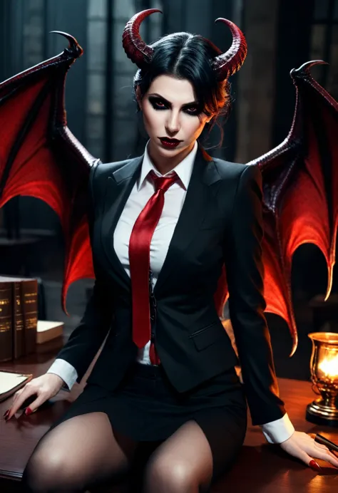 a demonic succubus lawyer woman