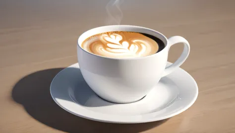 Coffee cup,Daytime,Highest quality, 8k, High resolution, masterpiece:1.2, Very detailed, Realistic:1.37, High resolution, 超High resolution, Very detailed, Professional, Vibrant colors