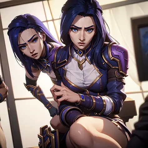 (masterpiece) (best quality) (detailed) (8k) (cinematic) (sharp focus), League of Legends reference, Caitlyn