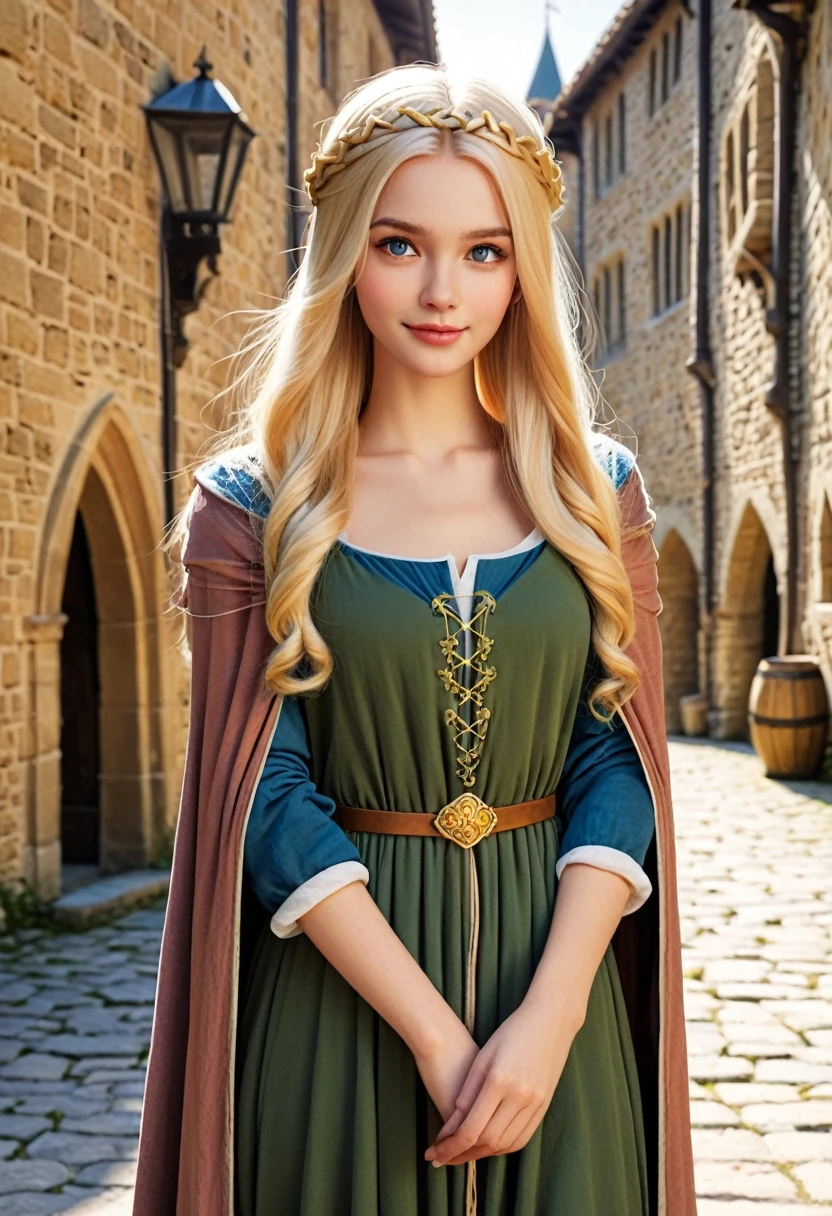 Blonde, medieval, cartoon character