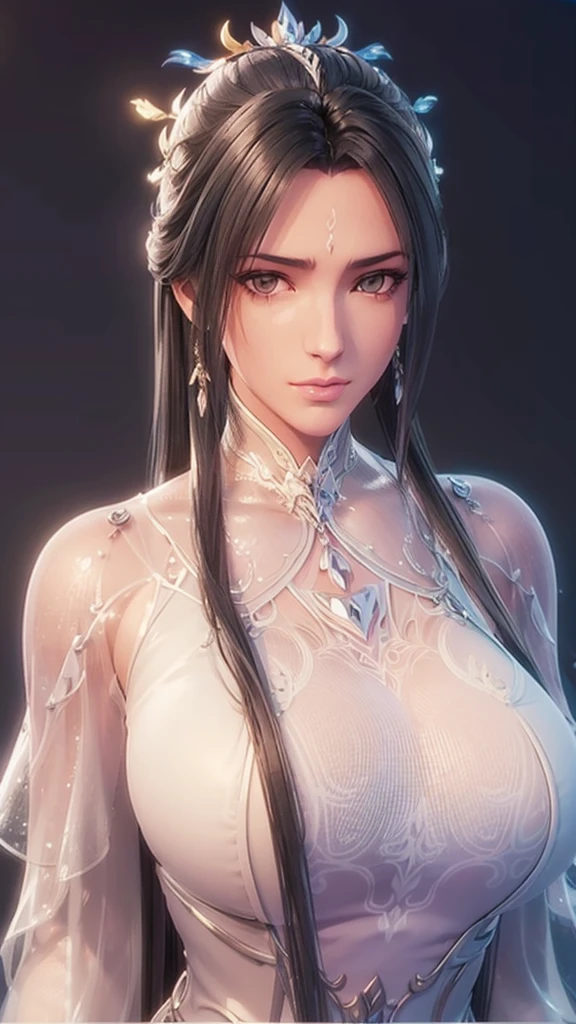 (（（Perfect body,White and tender skin,（（（White Dress,）））,（（（Luxueqi，Facial marks,Black Hair）））,((masterpiece)),high resolution, ((Best quality at best)),masterpiece,quality,Best quality,（（（ Exquisite facial features,Looking at the audience,There is light in the eyes,Smile）））,Fighting Stance）））,（（（Light and shadow,Medium chest，）））,（（（Looking at the camera,black background,)））),