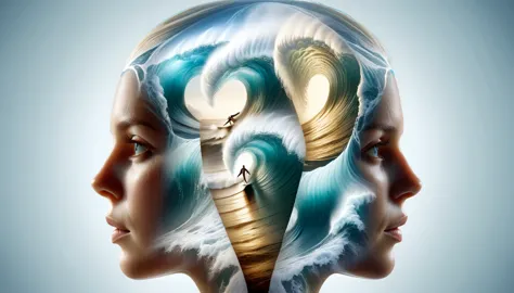 dvr-wwyt, a one woman, [ice cream : a one woman surfing a giant ocean wave: 12] , double exposure