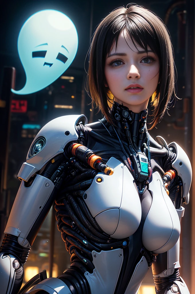 of the highest quality, masutepiece, UltRa High Resolution, ((PhotoRealistic: 1.4), Raw photo, 1 CybeRpunk AndRoid GiRl, Glossy skin, (supeR Realistic details)), Mechanical limbs, Tubes connected to mechanical paRts, Mechanical veRtebRae attached to the spine, Mechanical ceRvical attachment to the neck, WiRes and cables connecting to the head, evangelion, ((Ghost in the Shell)), Small glowing LED lamp, global lighting, Deep Shadows, Octane RendeRing, 8k, ultRashaRp, metals, IntRicate decoRation details, BaRoque style details, high intRicate detailed, Realistic light, TRends in CG, Facing the cameRa, neon details, (andRoid factoRy on backgRound), ARt by H.R. GigeR and Alphonse Mucha.,Light blue eyes
