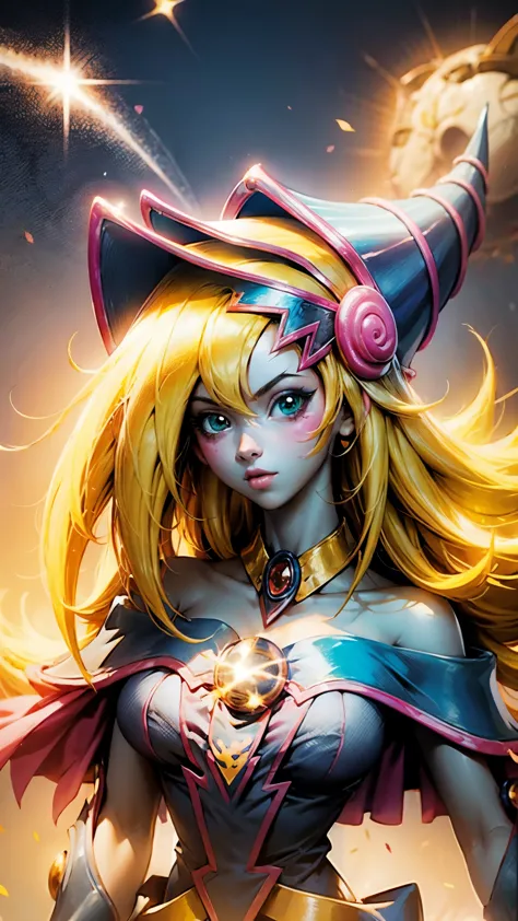 retrato dark magician girls、、expresión bright、horse tail、young, glossy, bright, white skin、cheek highlighting、the best beauty、cl...