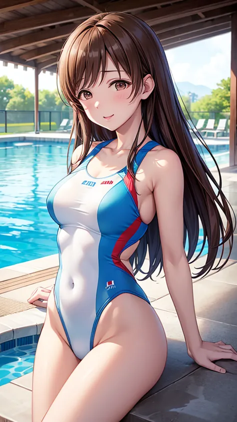 buckshot、turn your back、highest quality、high resolution、high definition、hd、indoor pool、poolside、(nitta minami、long hair、medium c...